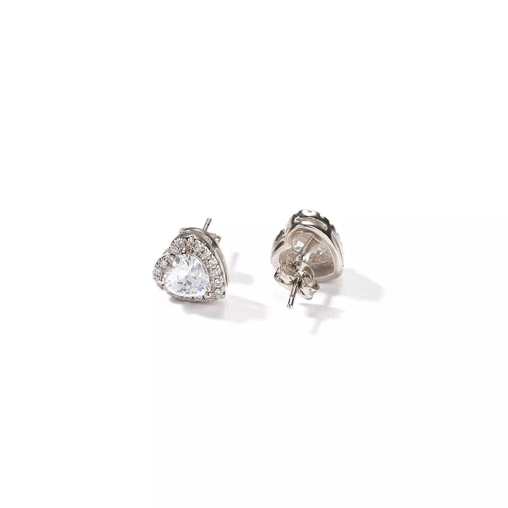 Heart Diamond Stud Earring - Exclusive Jewels