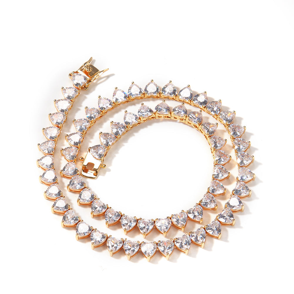 7mm Heart Tennis Necklace - Exclusive Jewels