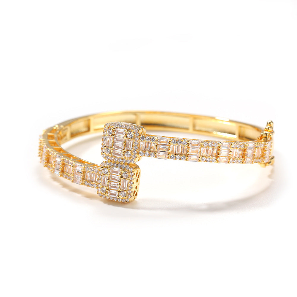 Iced Out Baguette Bangle - Exclusive Jewels