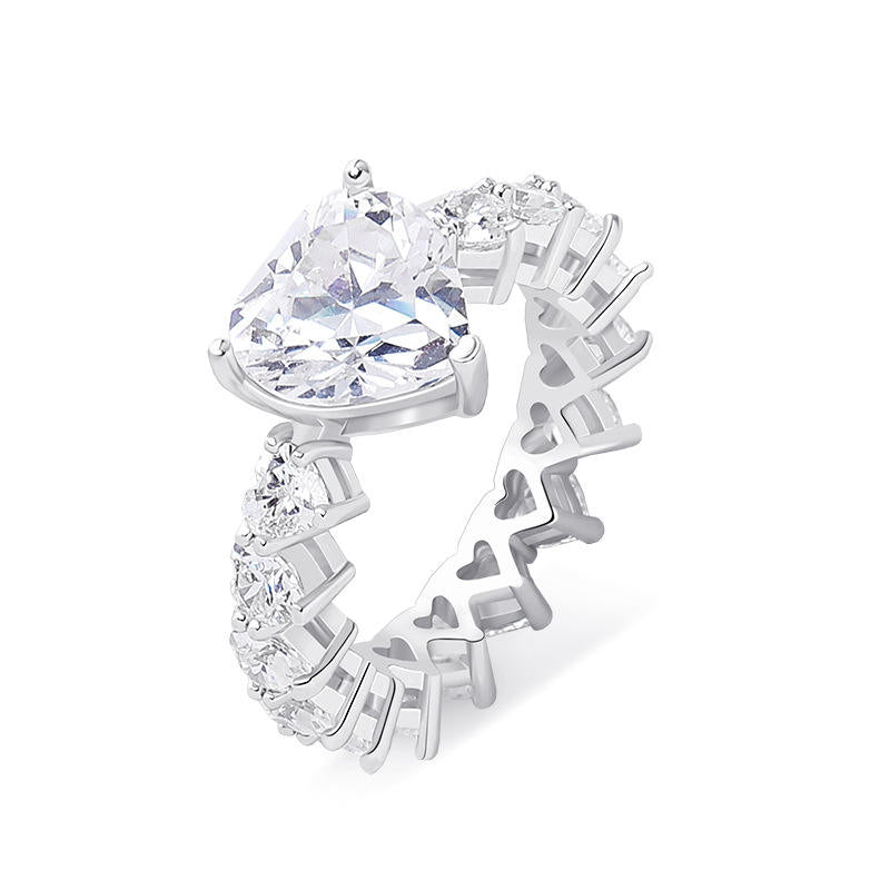 Heart Cut Eternity Diamond Ring - Exclusive Jewels