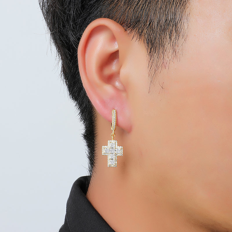 Ascher-cut Cross Earring - Exclusive Jewels