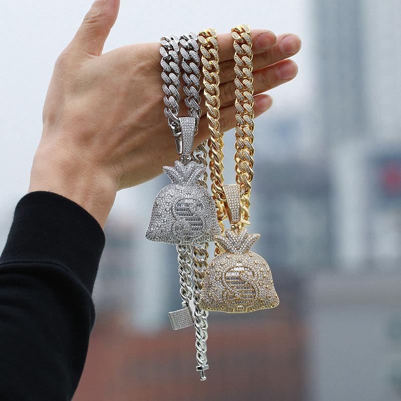 Money Bag Pendant Necklace - Exclusive Jewels