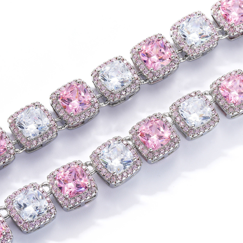 Pink & Clear Diamond Necklace - Exclusive Jewels