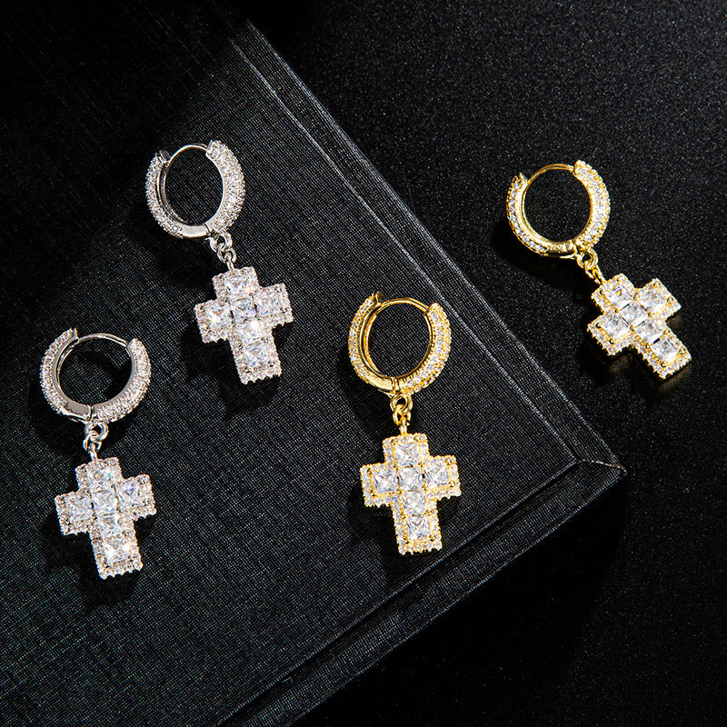 Ascher-cut Cross Earring - Exclusive Jewels