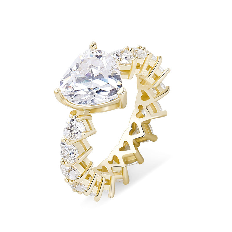 Heart Cut Eternity Diamond Ring - Exclusive Jewels