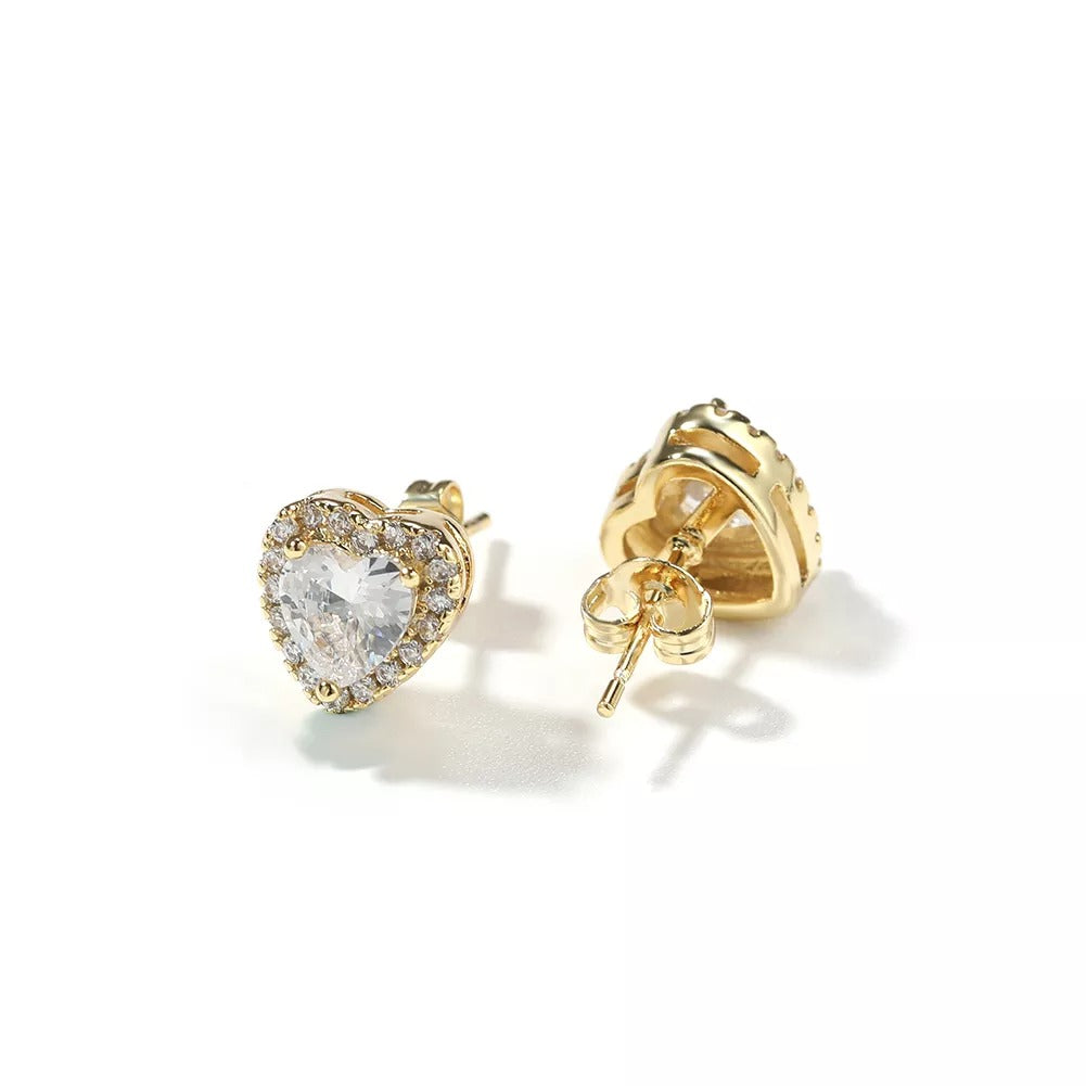 Heart Diamond Stud Earring - Exclusive Jewels
