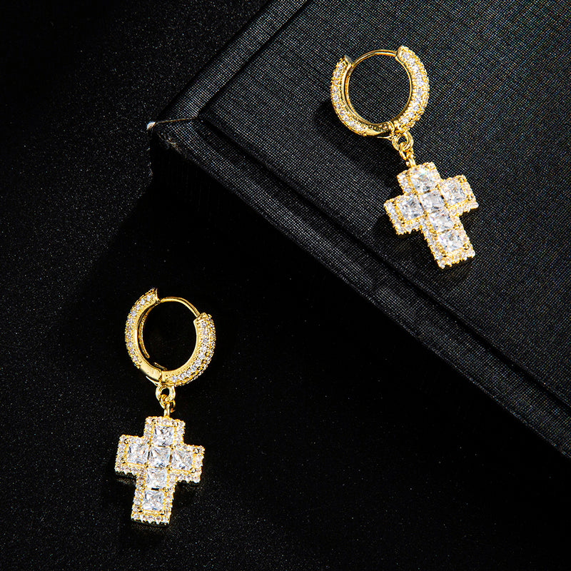 Ascher-cut Cross Earring - Exclusive Jewels