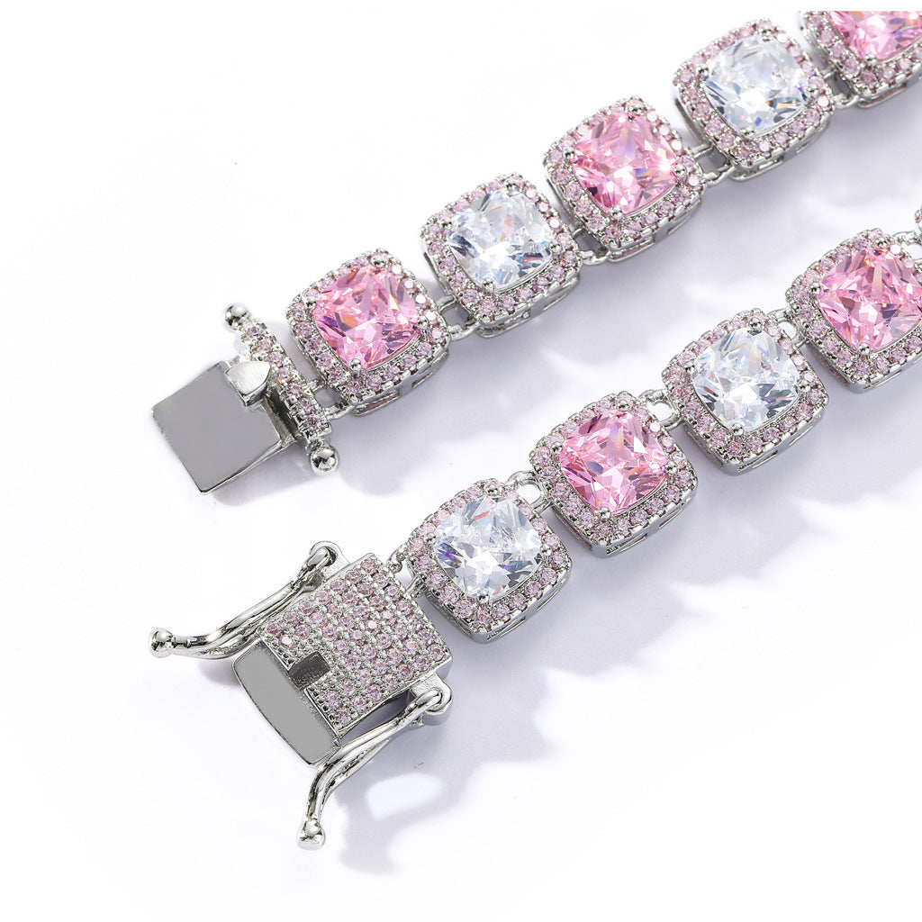 Pink & Clear Diamond Necklace - Exclusive Jewels