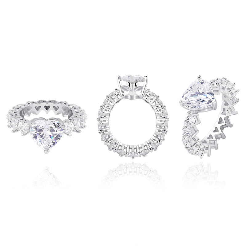 Heart Cut Eternity Diamond Ring - Exclusive Jewels