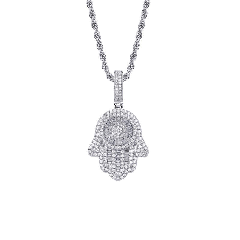 Diamond Hamsa Pendant - Exclusive Jewels