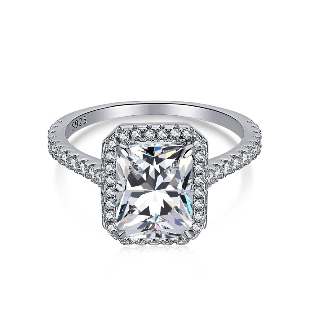 Diamond Pave Gemstone Ring - Exclusive Jewels