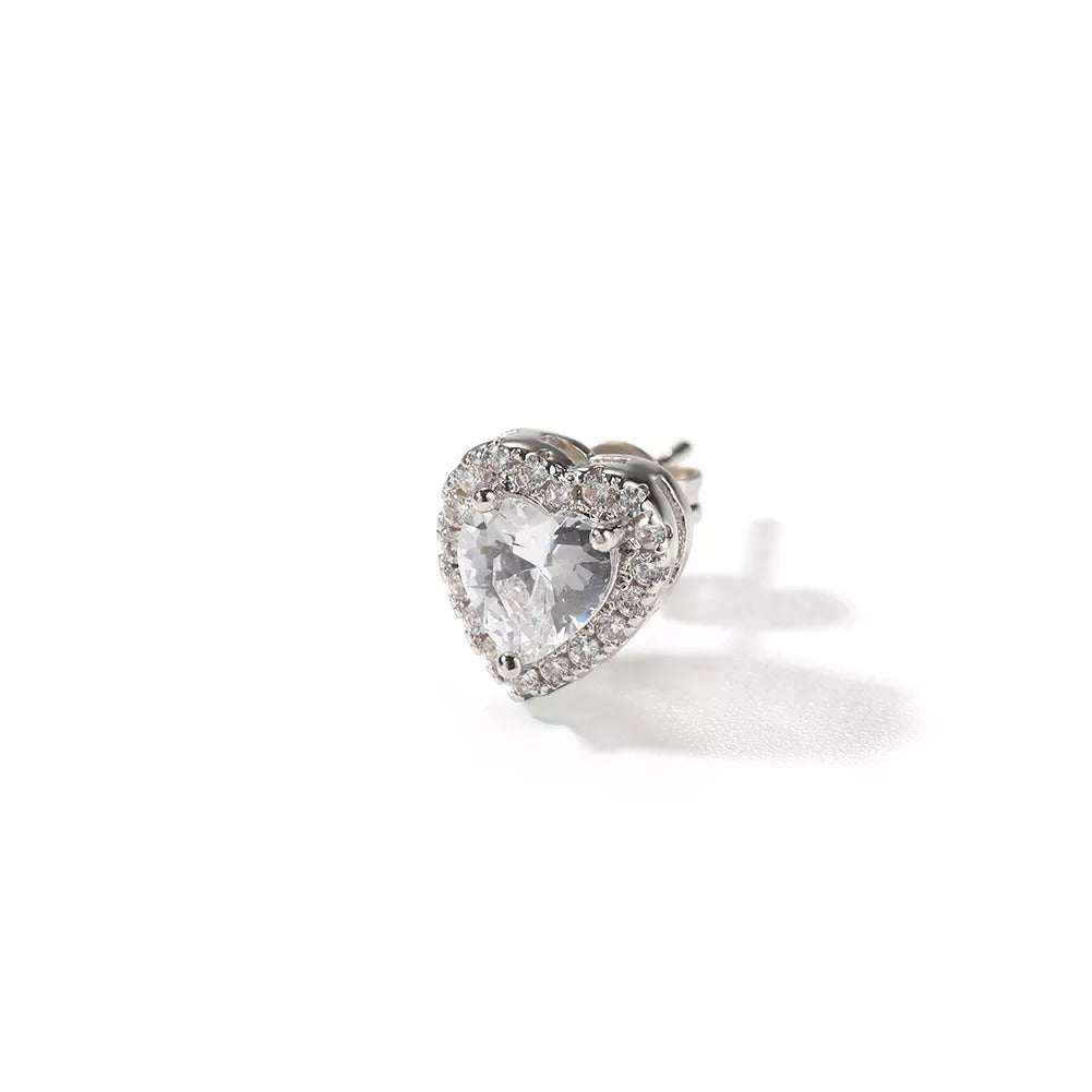 Heart Diamond Stud Earring - Exclusive Jewels