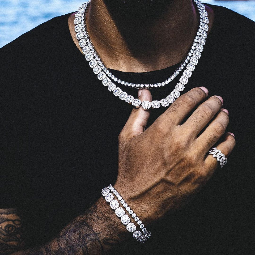 Clustered Tennis Necklace - Exclusive Jewels
