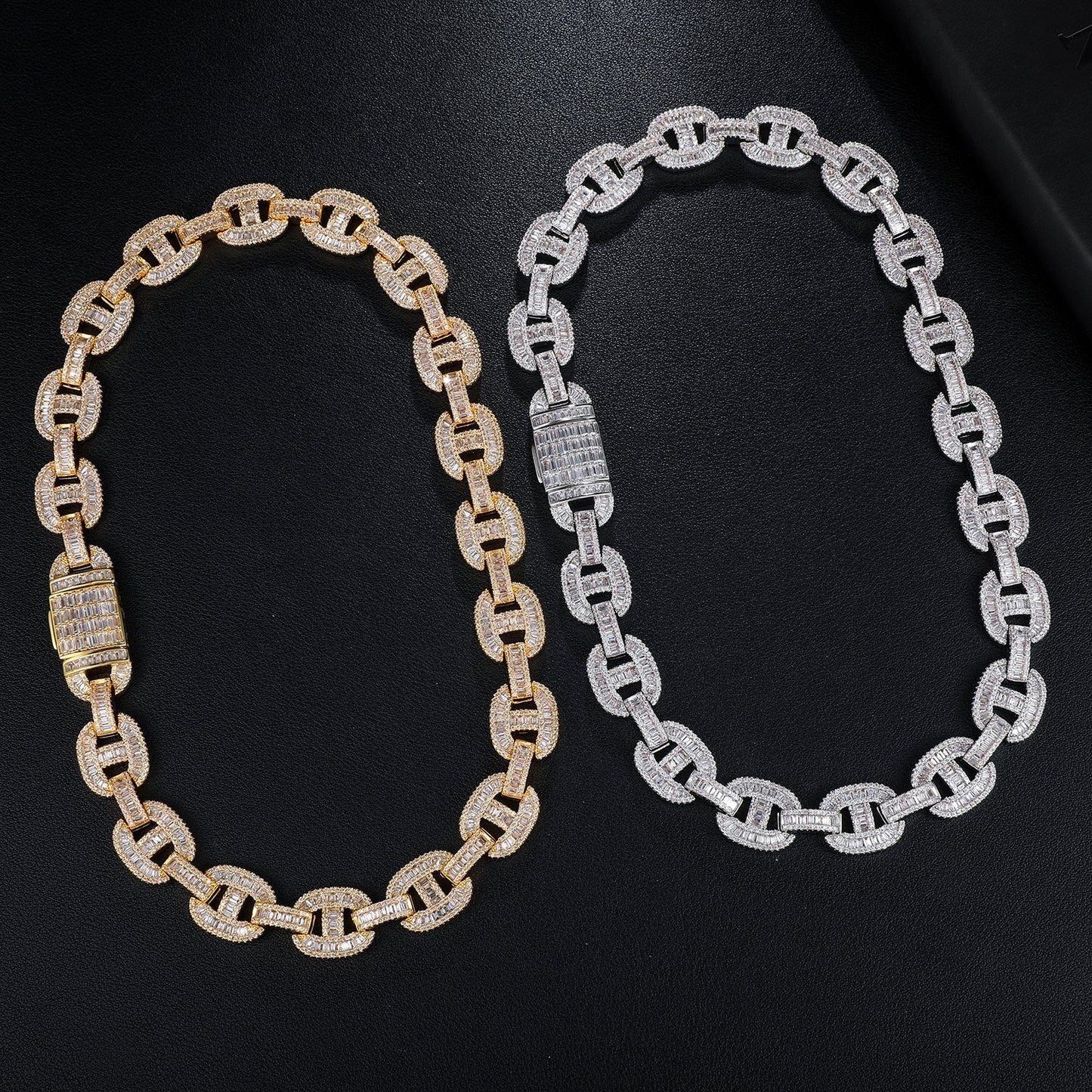 15mm Coffee Bean Baguette Necklace - Exclusive Jewels