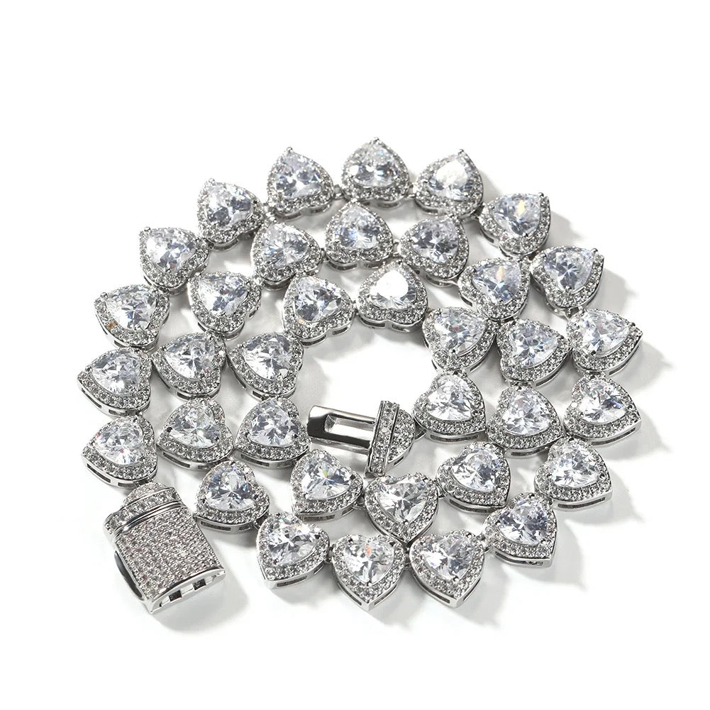 7mm Heart Diamond Necklace