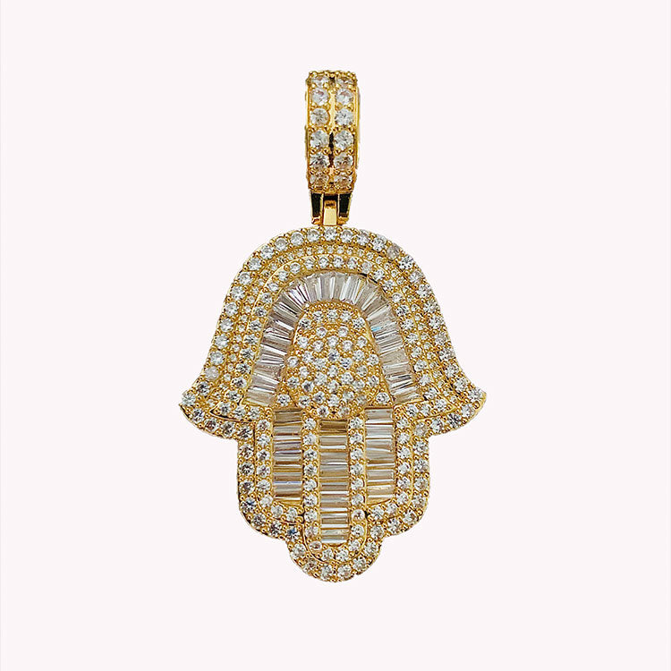 Diamond Hamsa Pendant - Exclusive Jewels