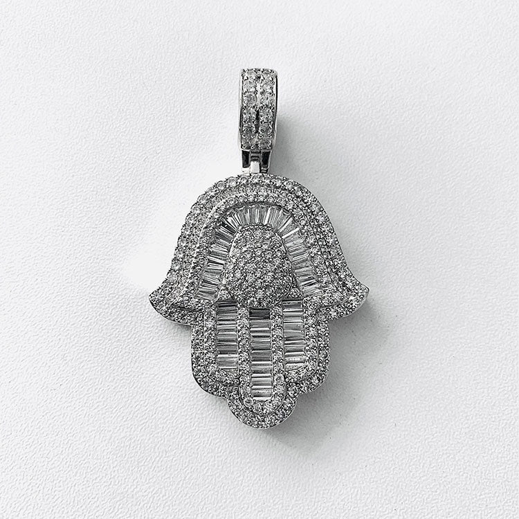 Diamond Hamsa Pendant - Exclusive Jewels