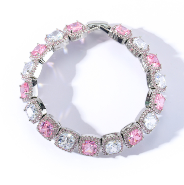 Pink & Clear Diamond Necklace - Exclusive Jewels