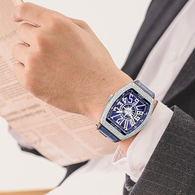 Icy Leather Band Watch - Exclusive Jewels