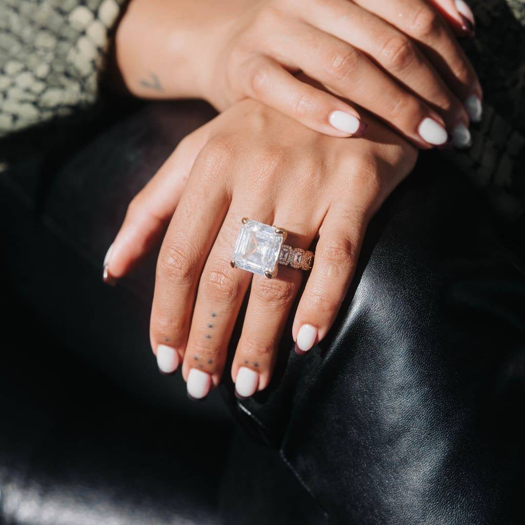 Glacier Diamond Rock Ring