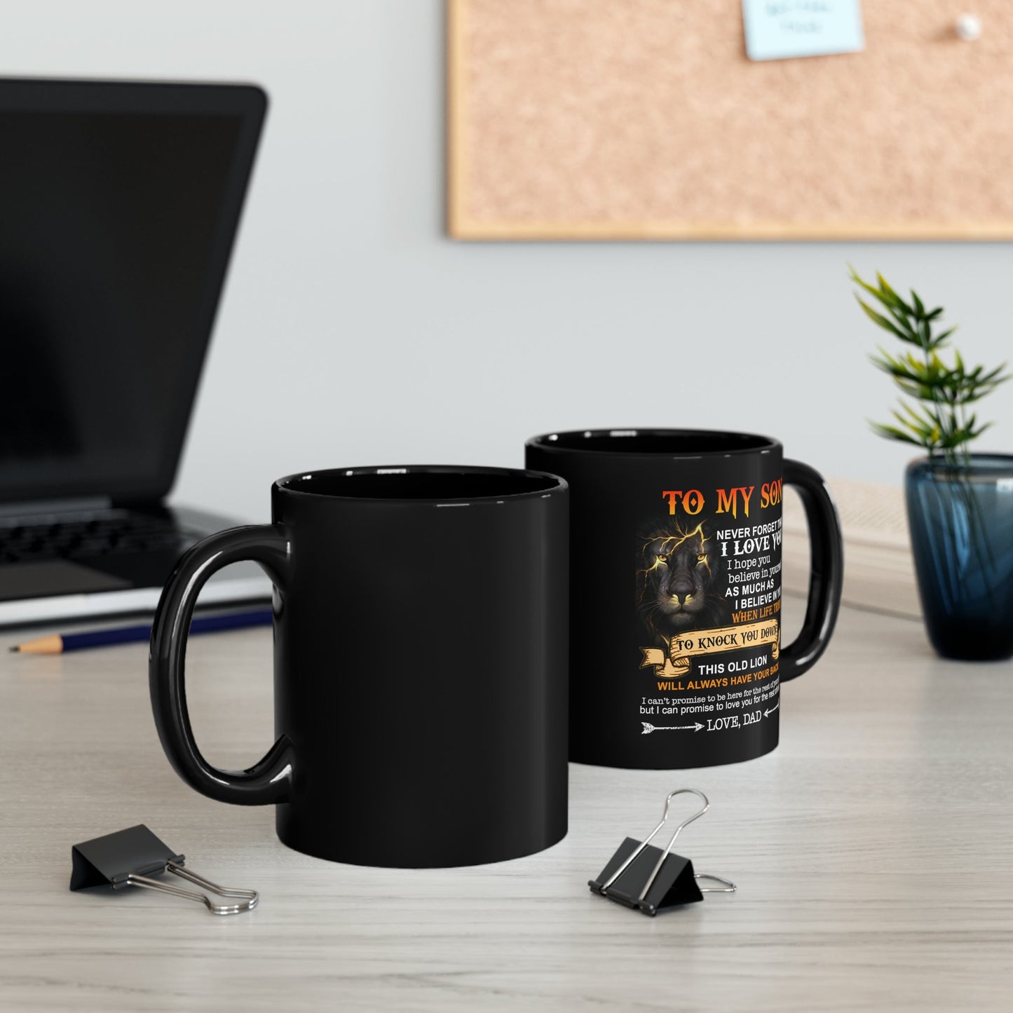 To My Son | Black Mug (11oz)