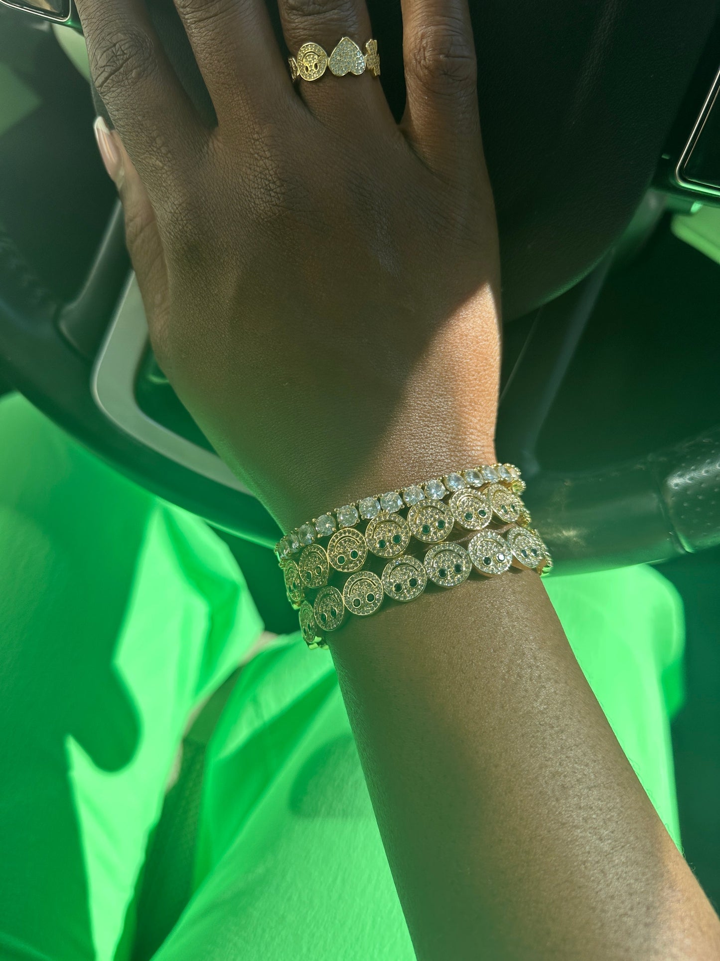 Smiley Cuff Bracelet