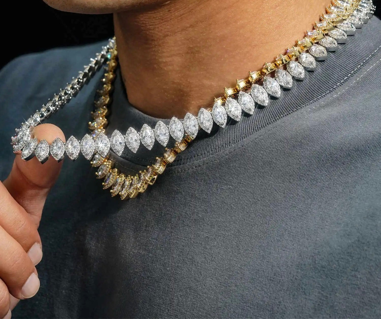 7mm Marquise Cut Necklace