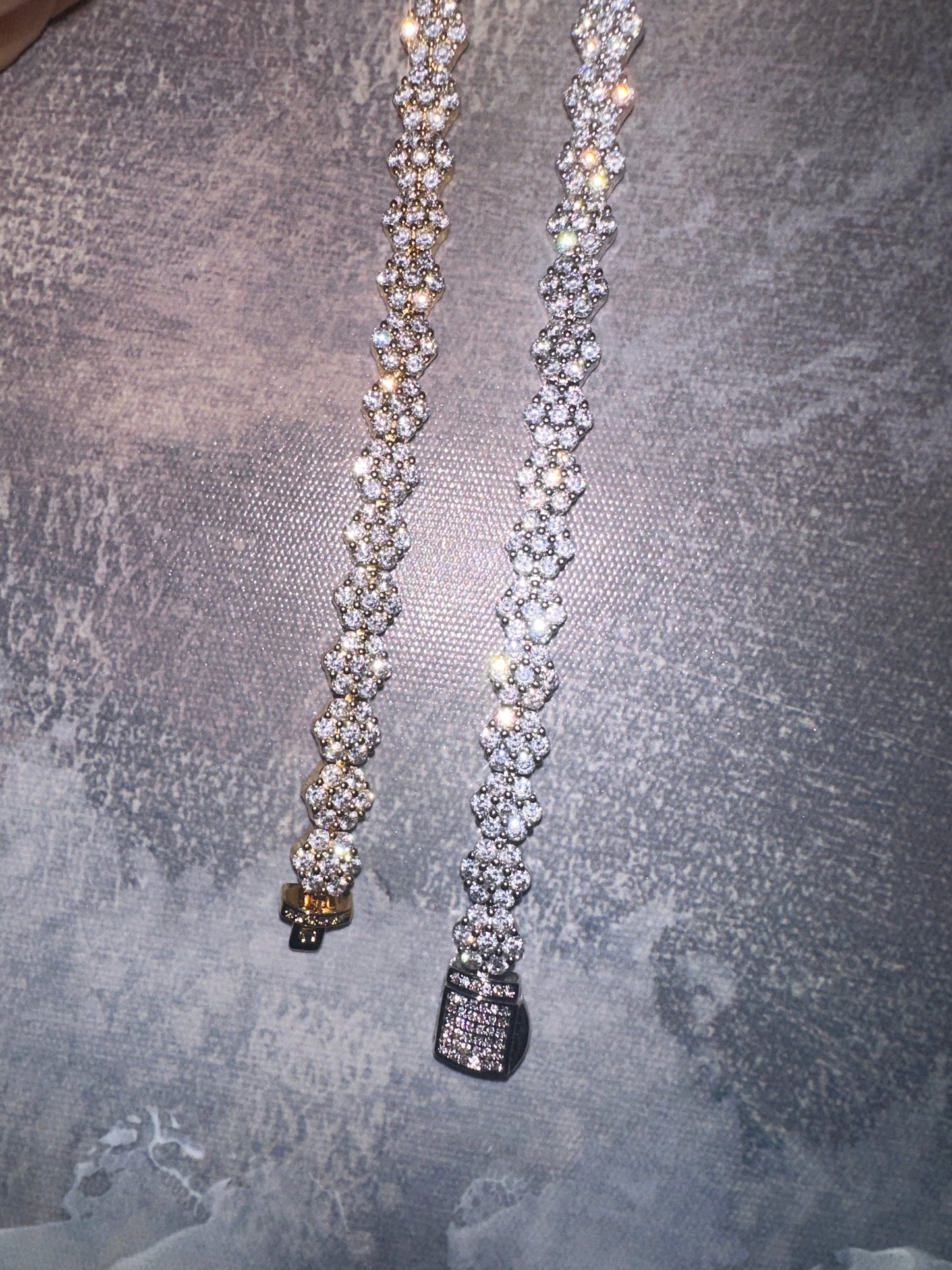 Diamond Flower Cluster Bracelet