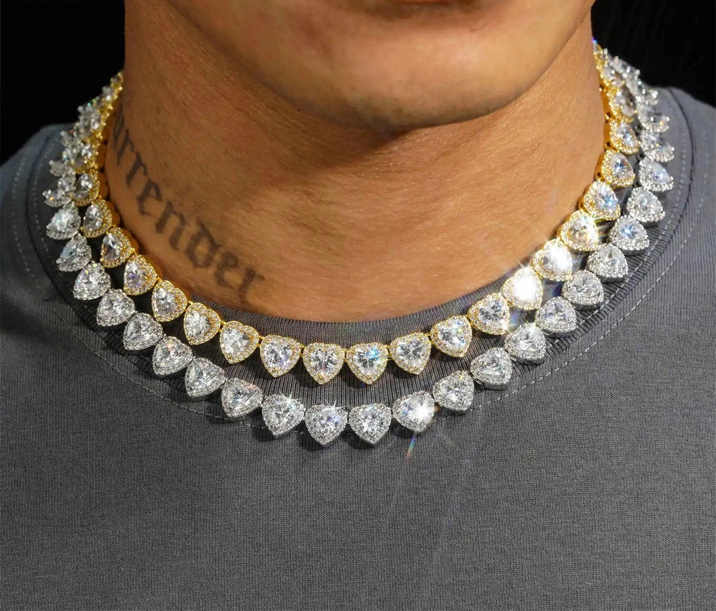7mm Heart Diamond Necklace
