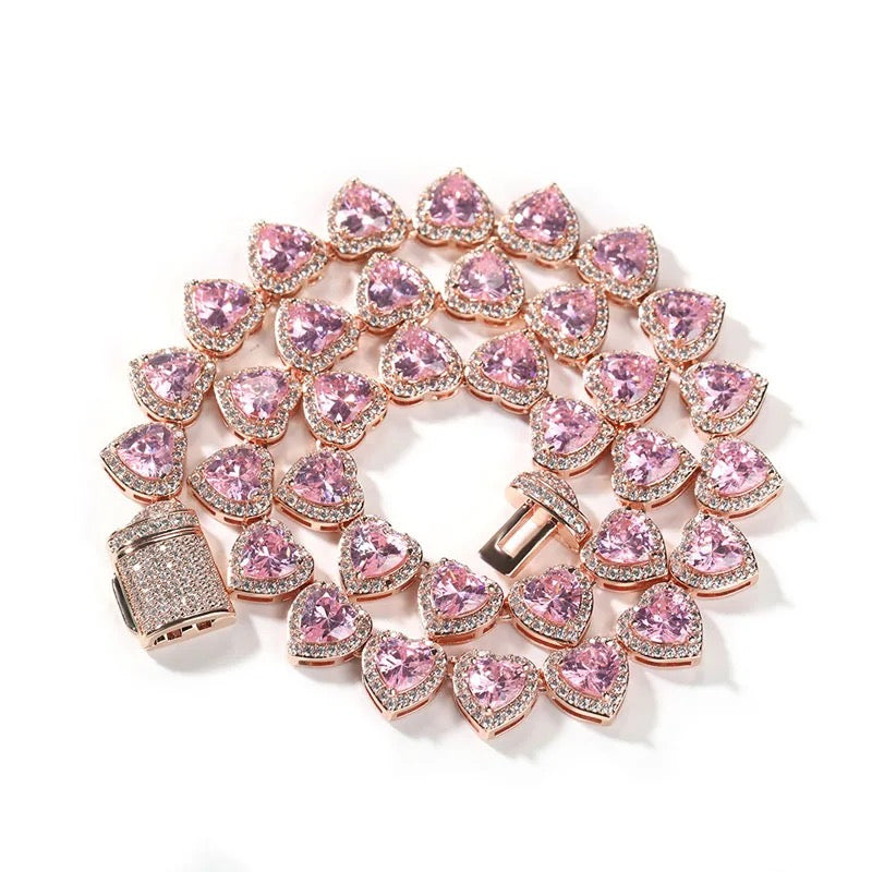 7mm Heart Diamond Necklace