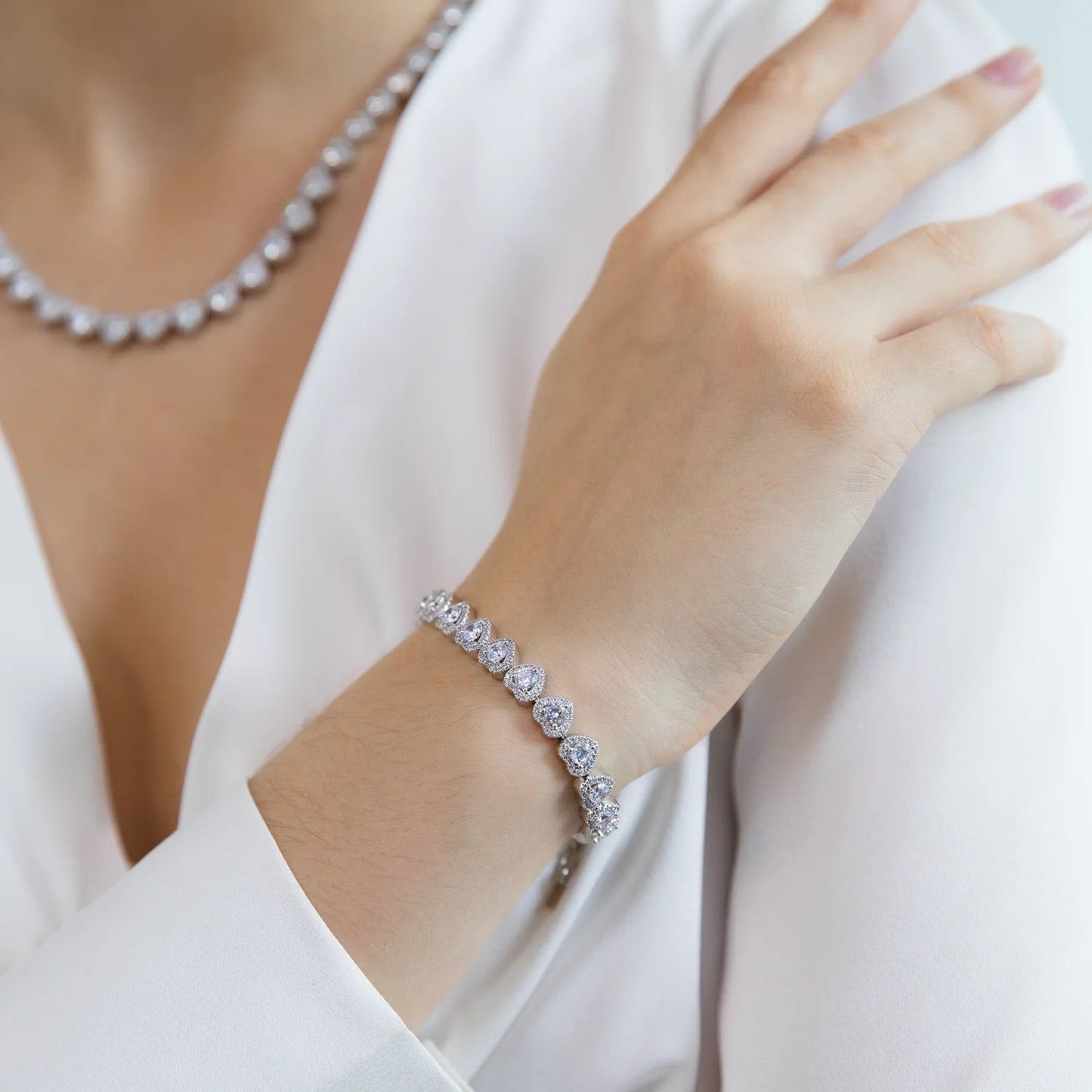 7mm Heart Diamond Bracelet
