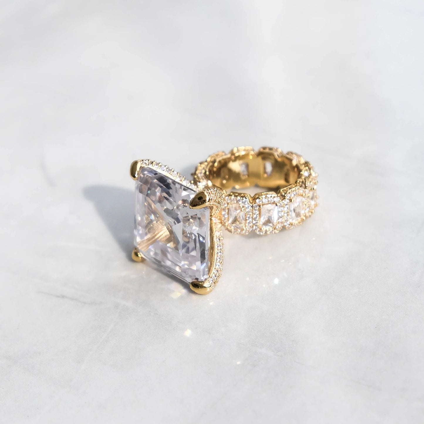 Glacier Diamond Rock Ring