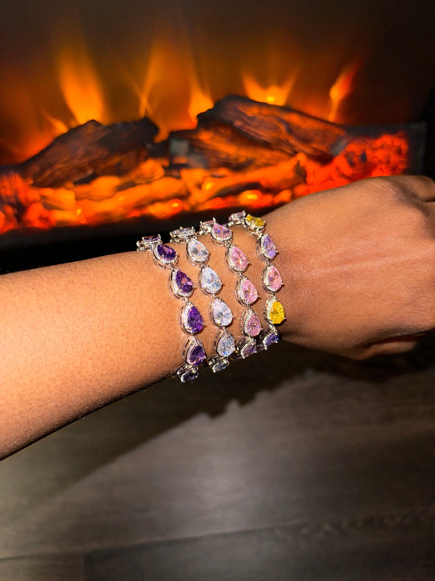 Diamond Pear Shape Bracelet