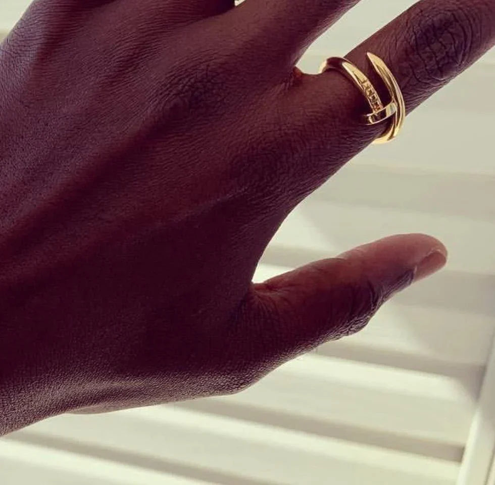 Nail It Ring With Diamond