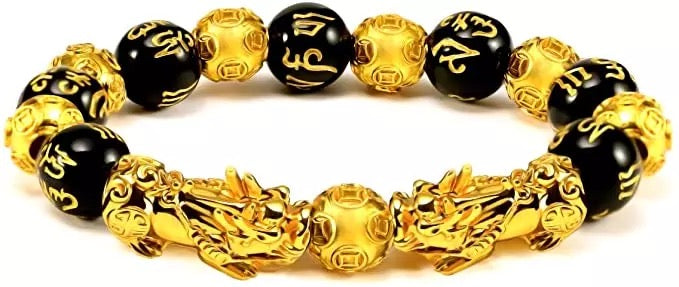 Feng Shui Black Obsidian Wealth Bracelet - Exclusive Jewels