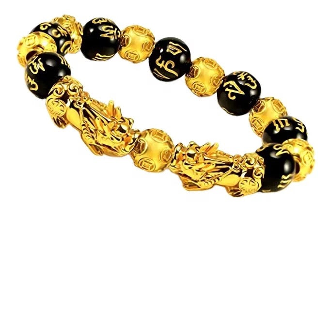 Feng Shui Black Obsidian Wealth Bracelet - Exclusive Jewels