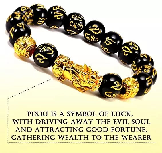 Feng Shui Black Obsidian Wealth Bracelet - Exclusive Jewels
