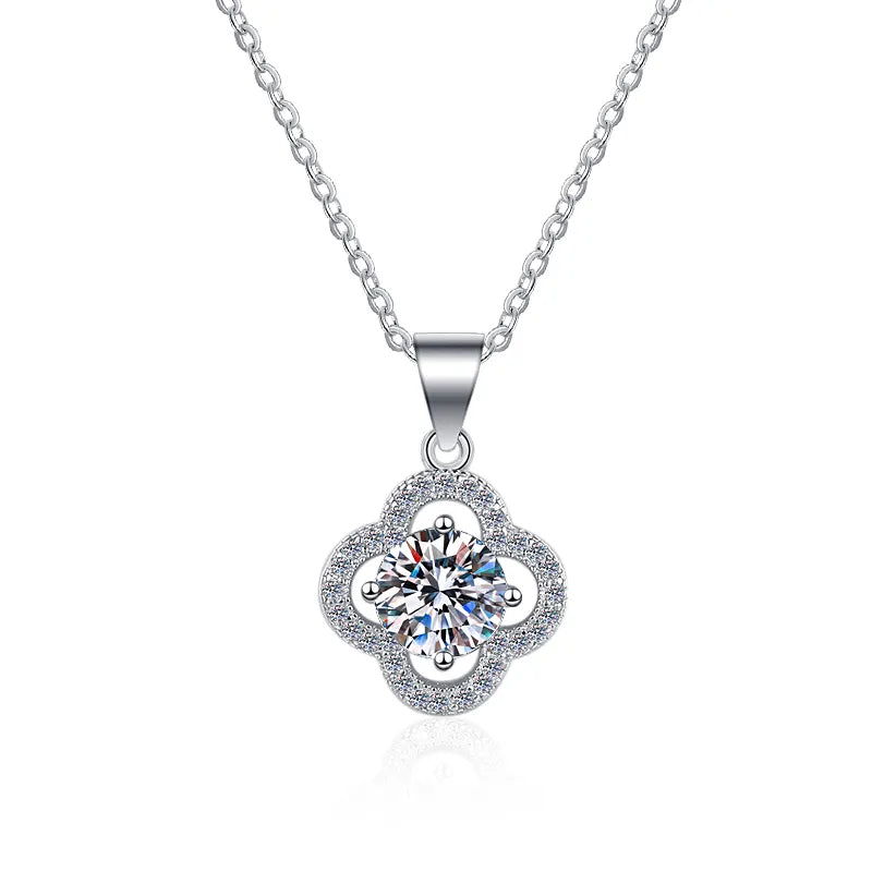 Moissanite Clover Necklace