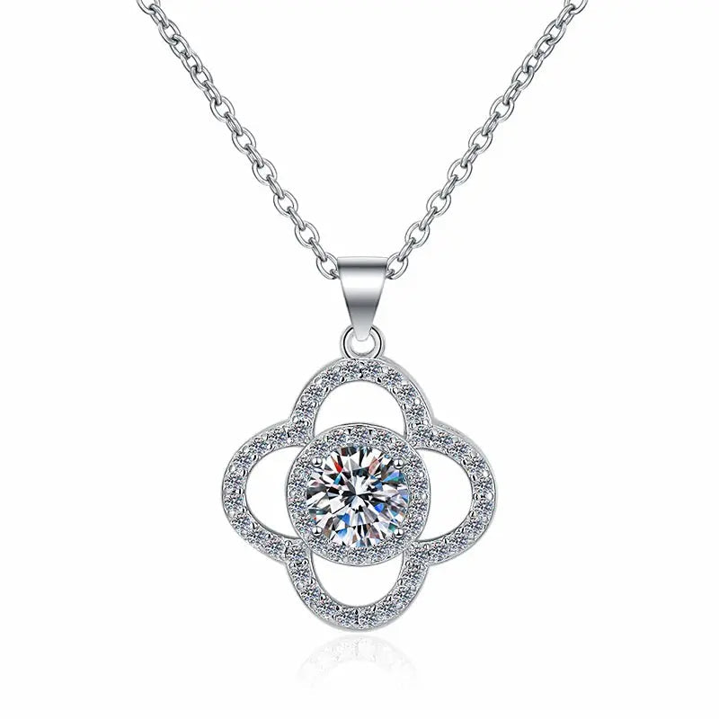 Moissanite Clover Necklace