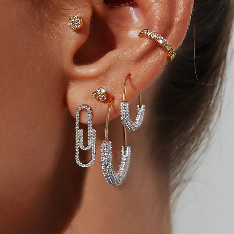 Paper clip earring