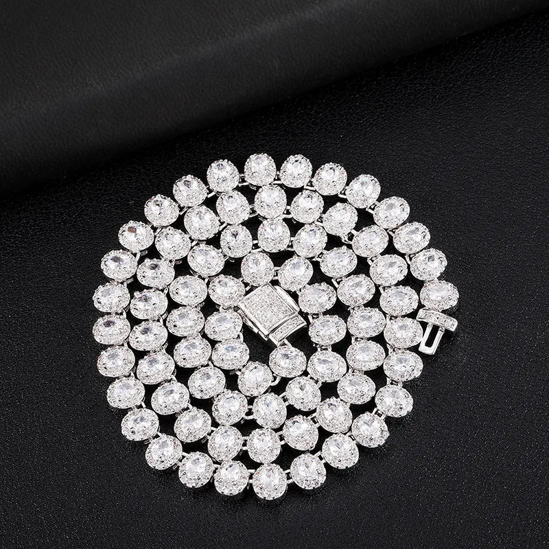 Oval Tennis Necklace