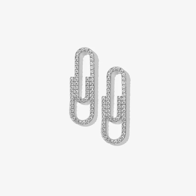 Paper clip earring