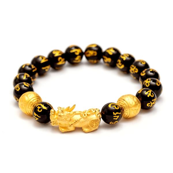 Feng Shui Black Obsidian Wealth Bracelet - Exclusive Jewels