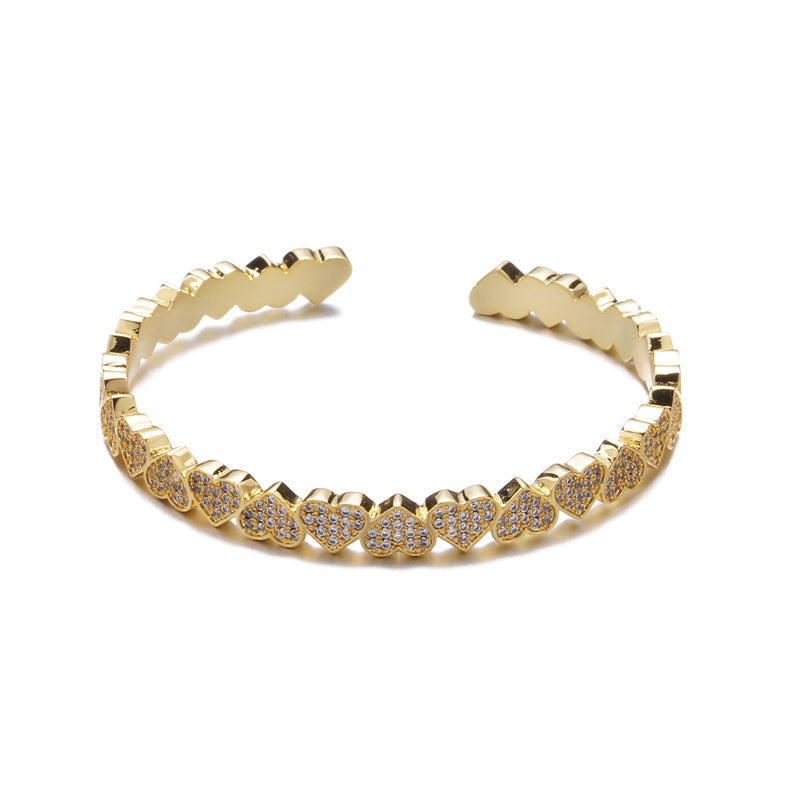 Heart Diamond Opening Bangle - Exclusive Jewels
