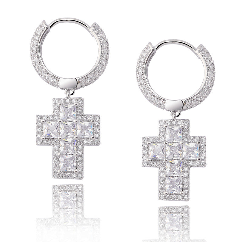 Ascher-cut Cross Earring - Exclusive Jewels