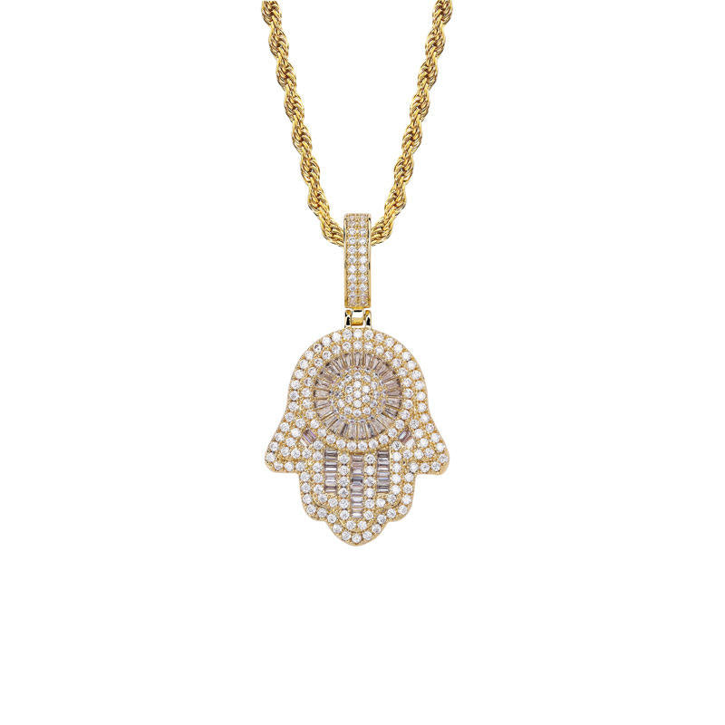 Diamond Hamsa Pendant - Exclusive Jewels