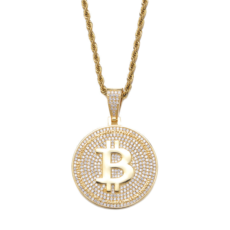 Bitcoin Pendant Necklace - Exclusive Jewels