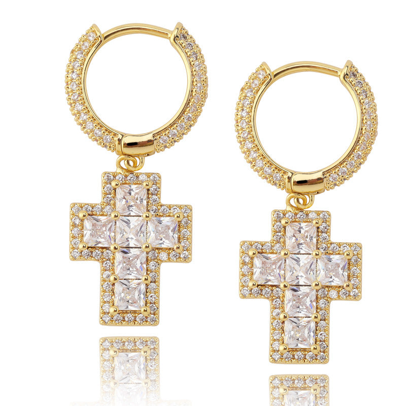 Ascher-cut Cross Earring - Exclusive Jewels