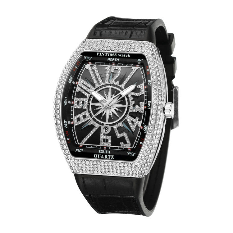 Icy Leather Band Watch - Exclusive Jewels