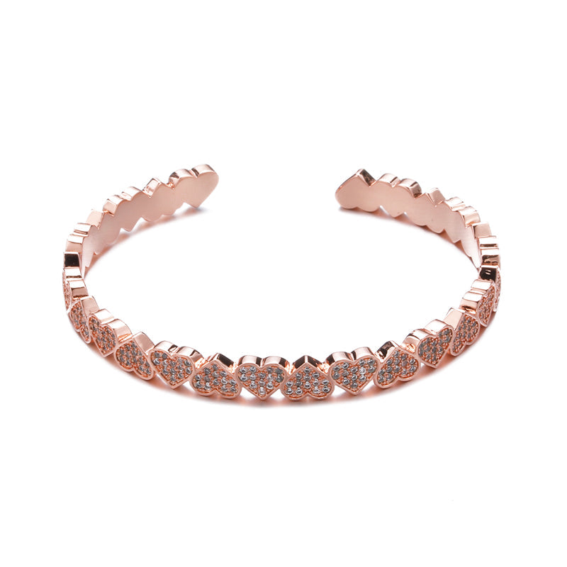 Heart Diamond Opening Bangle - Exclusive Jewels